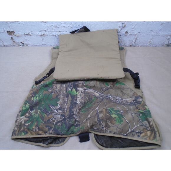 Scent Blocker Realtree Camo Hunting Vest M/L Ripstop Pocket W/ Detachable Seat - Picture 13 of 13